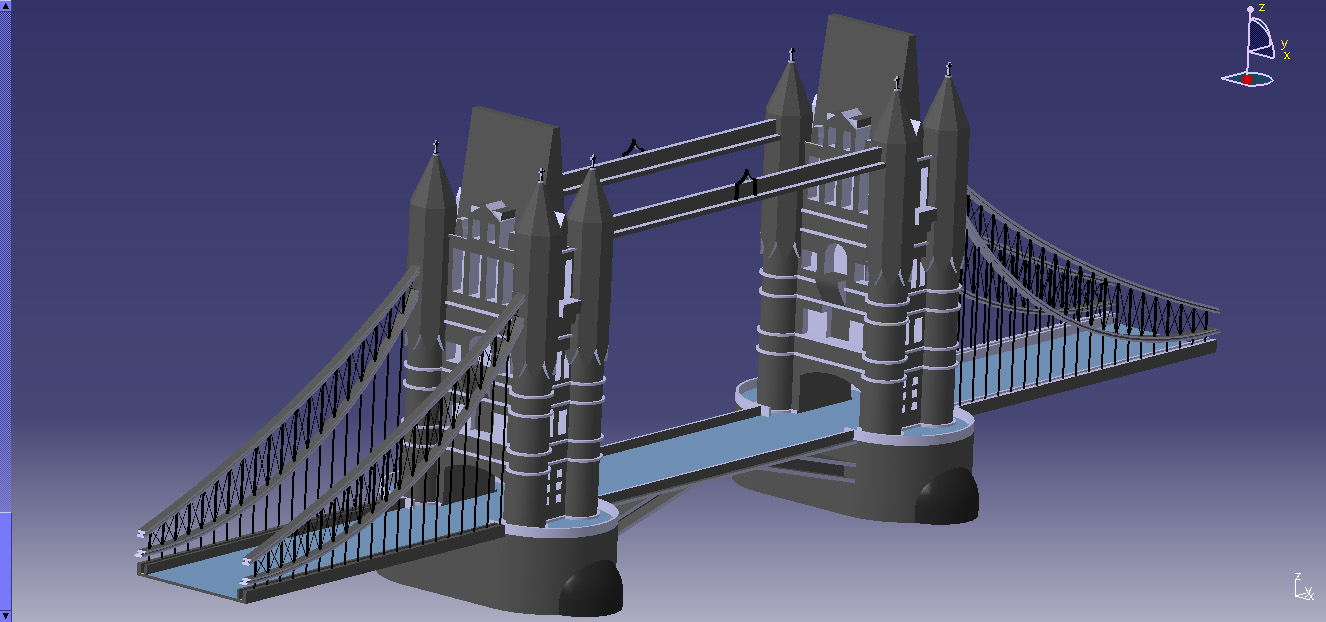 伦敦塔桥（iCader.com与您分享最新的CAD设计工具和创意工业设计3D作品）